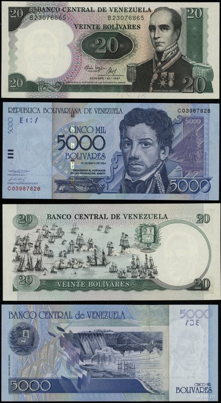 Wenezuela, zestaw 2 banknotów