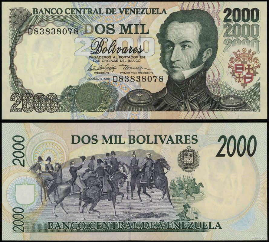 Wenezuela, 2.000 boliwarów, 06.08.1998