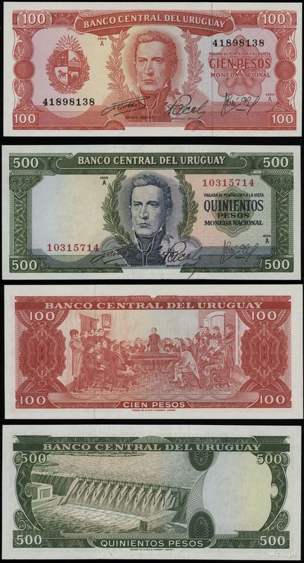 Urugwaj, zestaw 2 banknotów, 1967