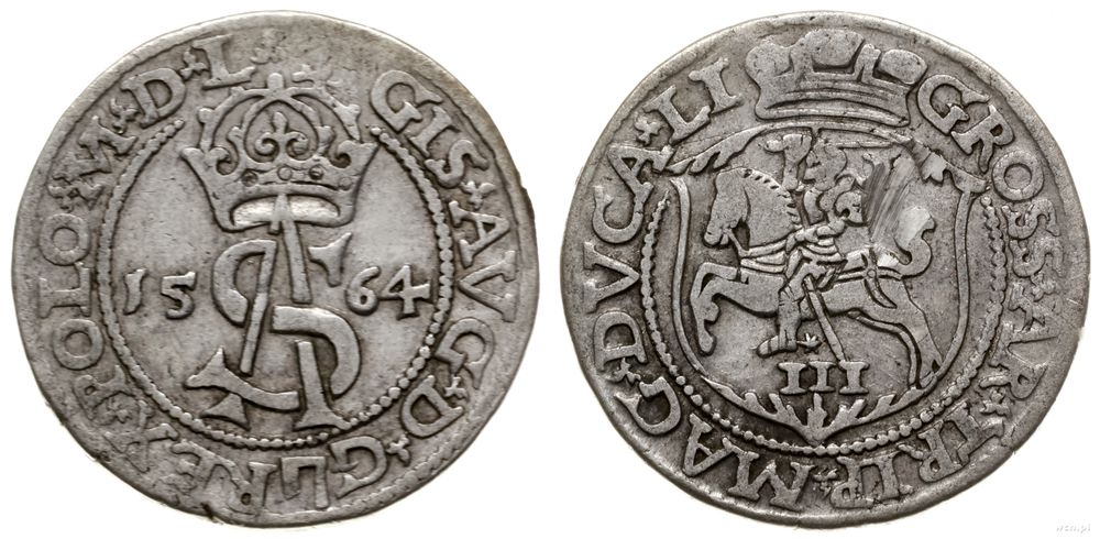 Polska, trojak, 1564
