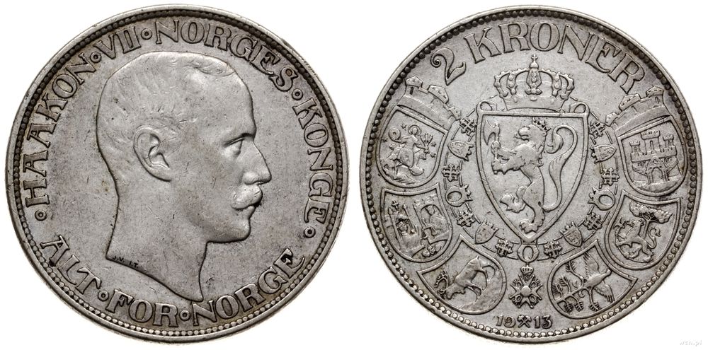 Norwegia, 2 korony, 1913