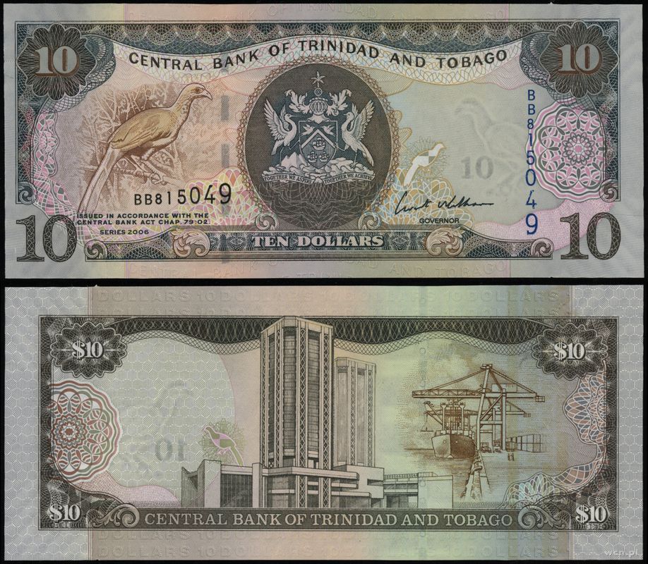 Trynidat i Tobago, 10 dolarów, 2006