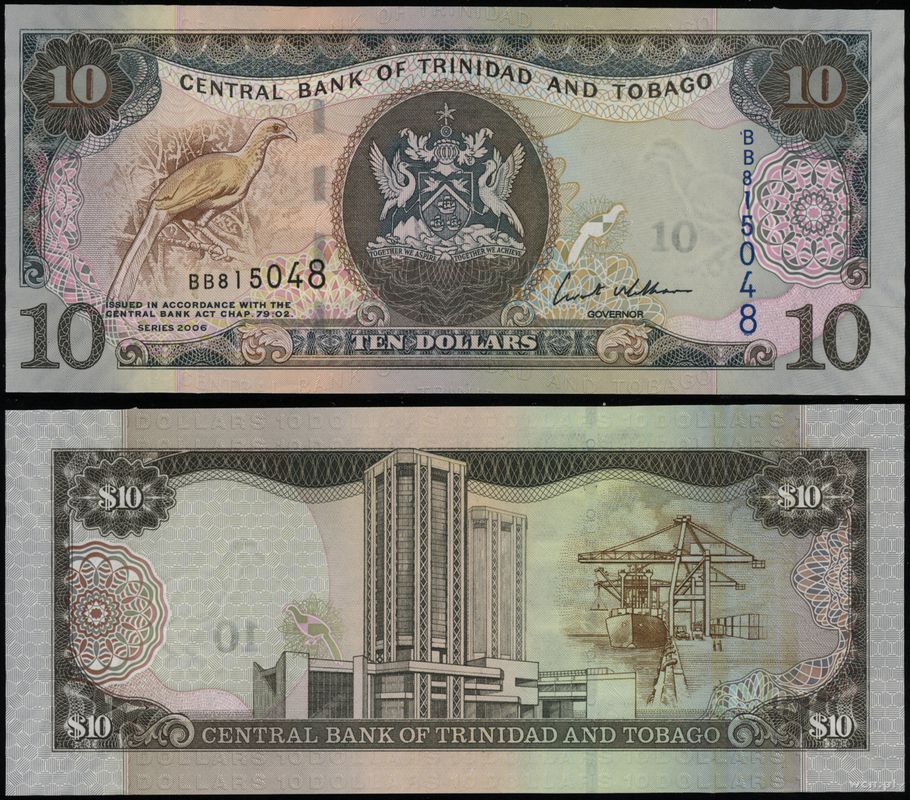 Trynidat i Tobago, 10 dolarów, 2006