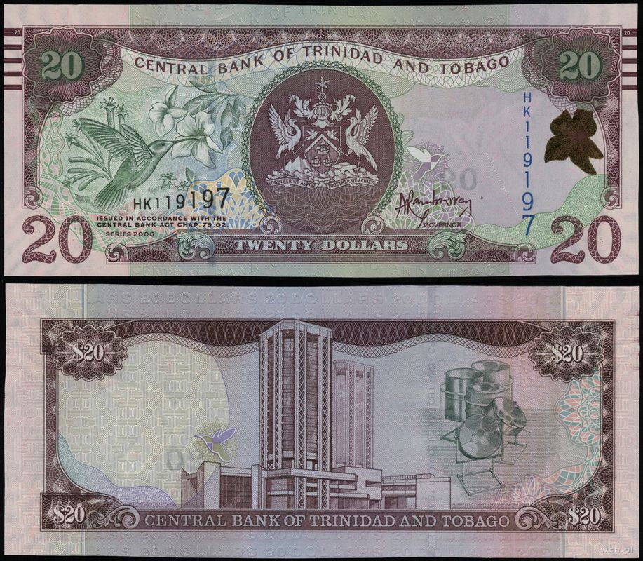 Trynidat i Tobago, 20 dolarów, 2006