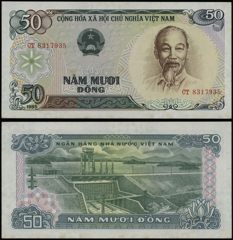 Wietnam, 50 dong, 1985