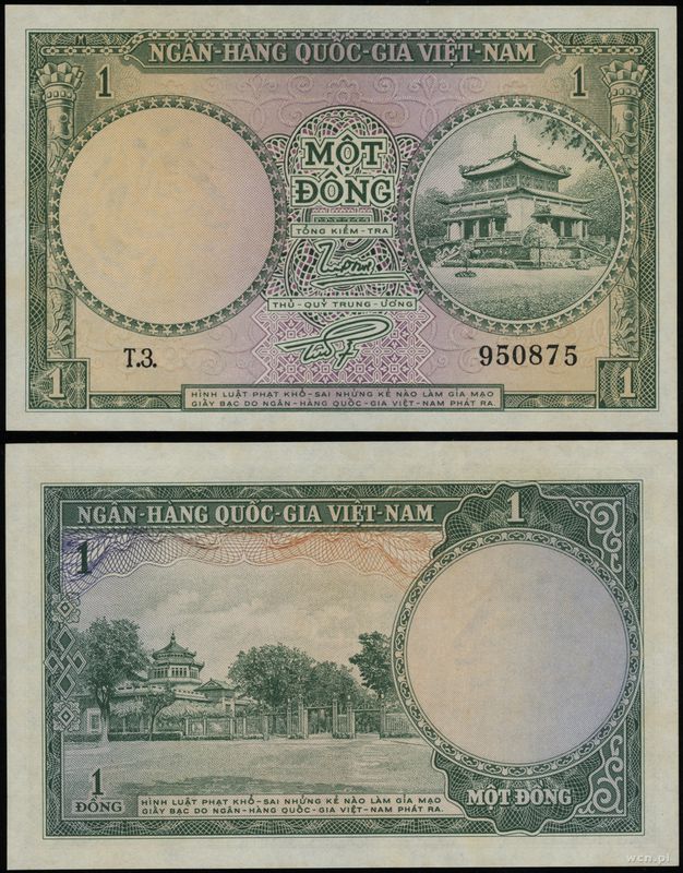Wietnam Południowy, 1 mot dong, 1956