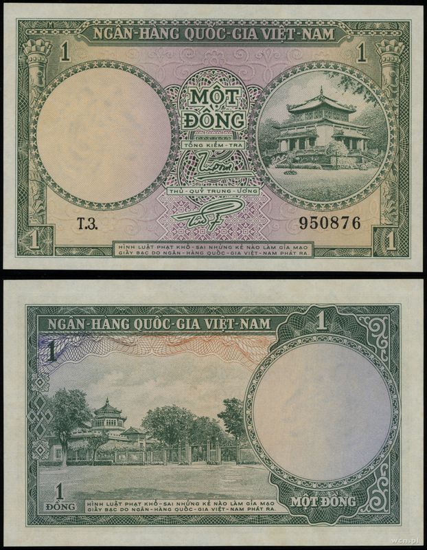 Wietnam Południowy, 1 mot dong, 1956