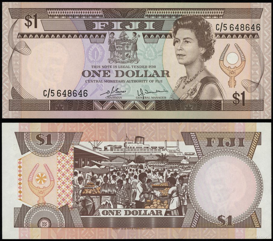 Fidżi, 1 dolar, 1980