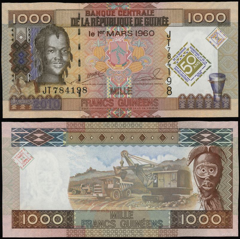 Gwinea, 1.000 franków, 2010
