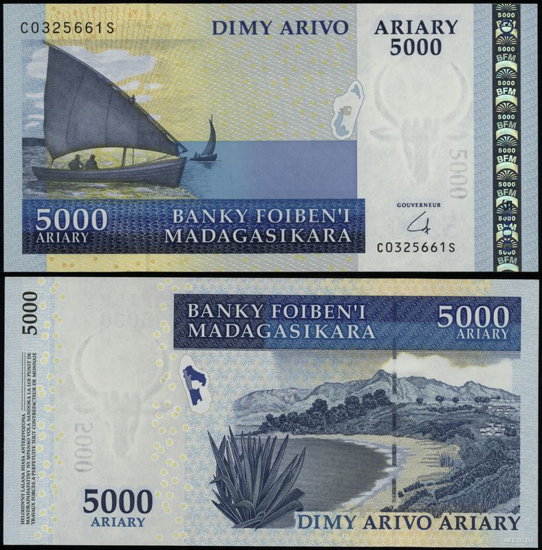 Madagaskar, 5.000 ariary, (2009)