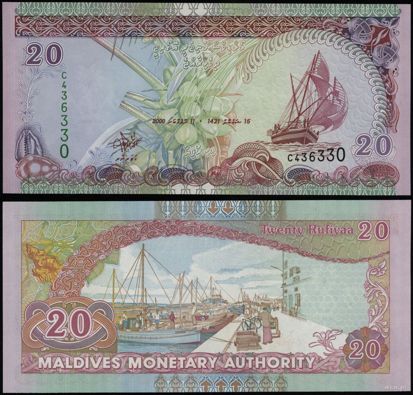 Malediwy, 20 rufiyaa, 2000