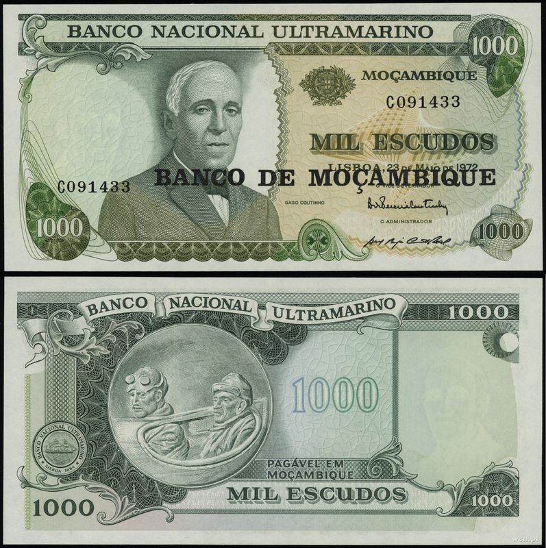 Mozambik, 1.000 escudos, 1972 (1976)
