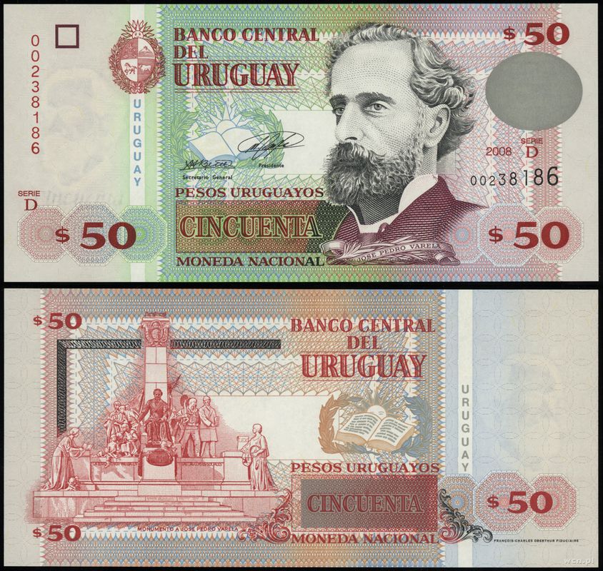 Urugwaj, 50 pesos, 2008
