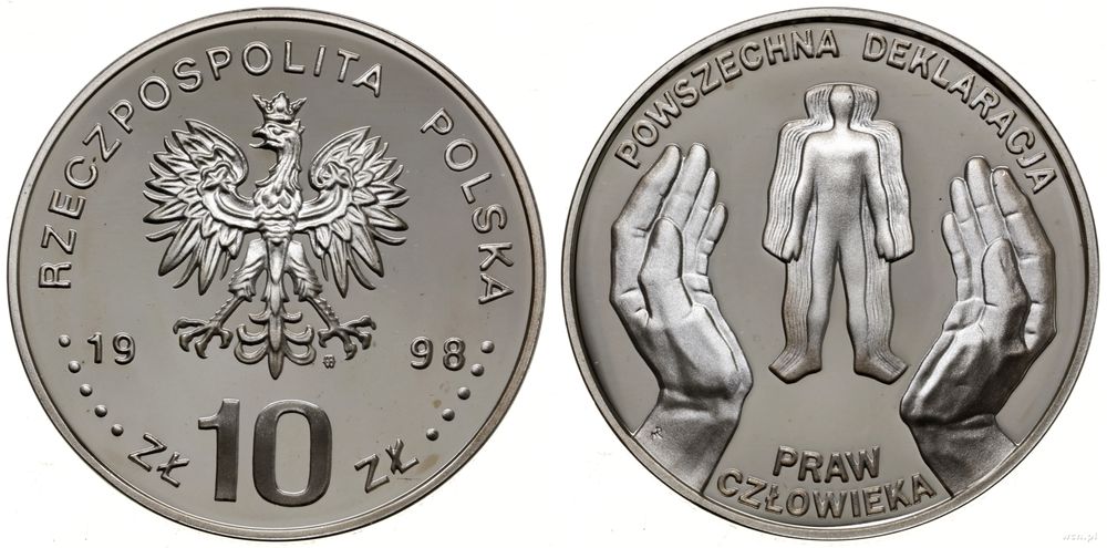 Polska, 10 złotych, 1998