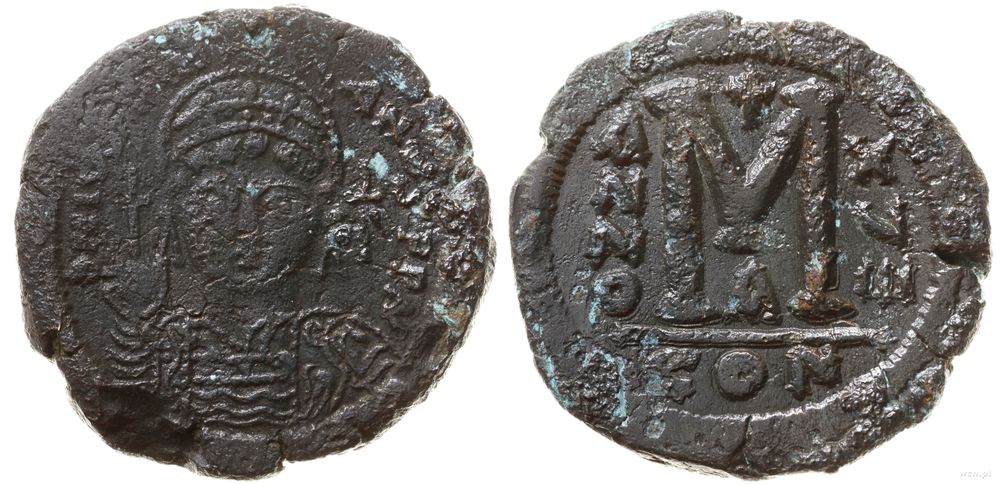 Bizancjum, follis, 544/545 (rok 18)