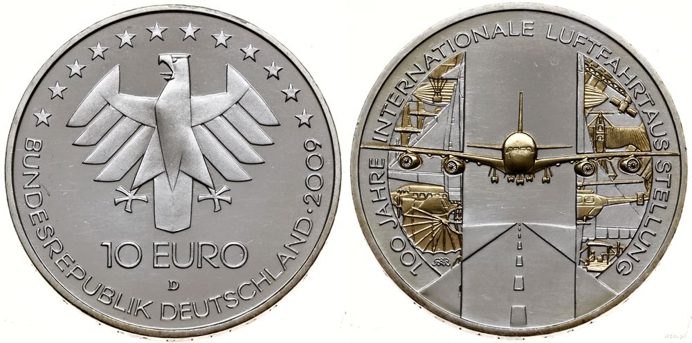 Niemcy, 10 euro, 2009 D
