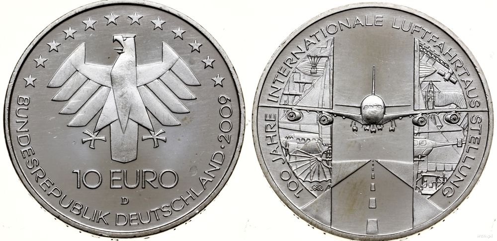 Niemcy, 10 euro, 2009 D