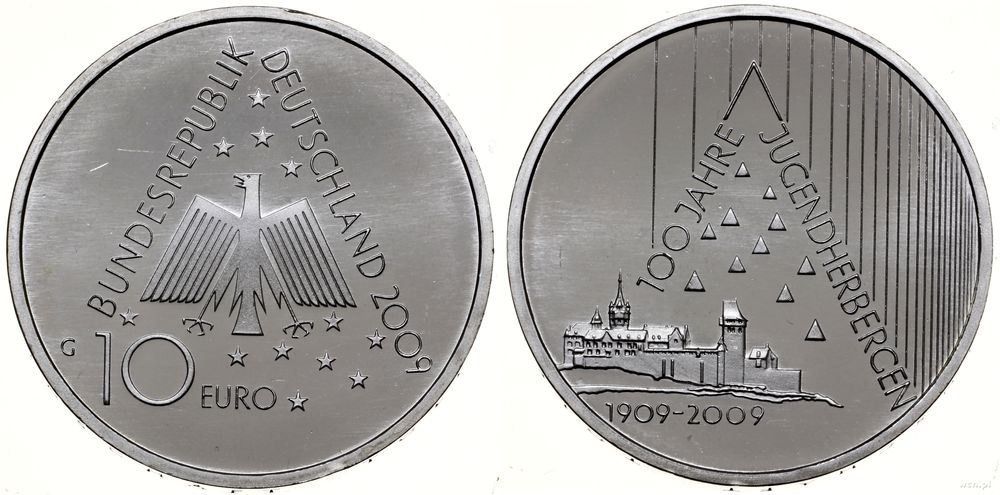 Niemcy, 10 euro, 2009 G