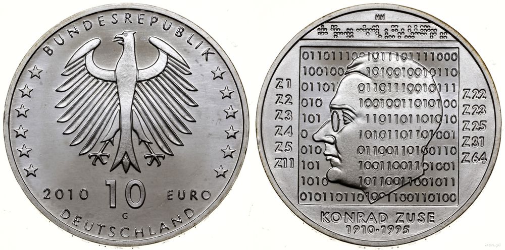 Niemcy, 10 euro, 2010 G