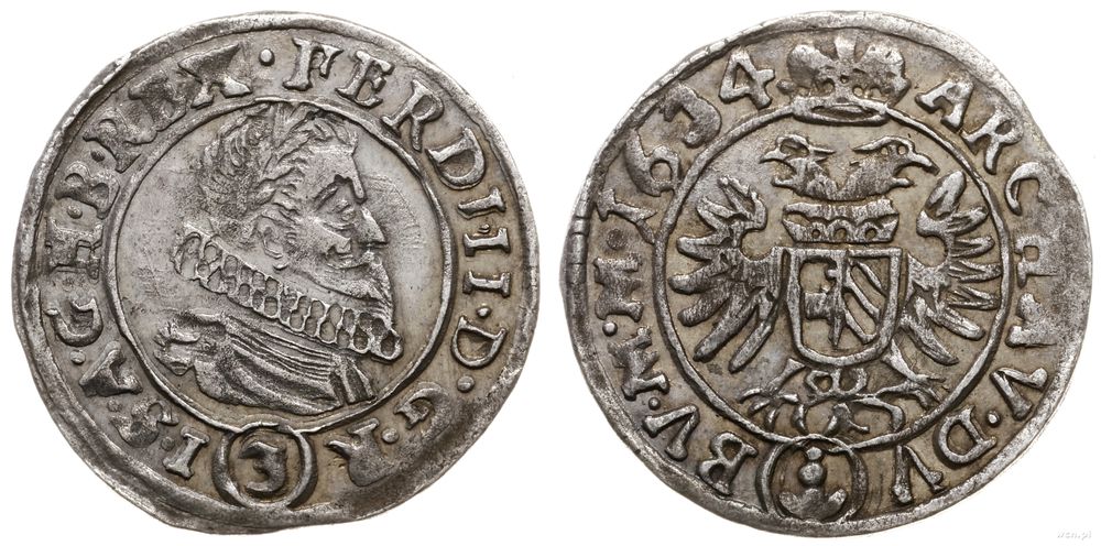 Austria, 3 krajcary, 1634