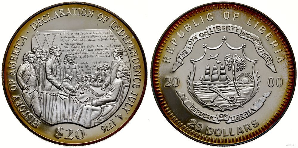 Liberia, 20 dolarów, 2000