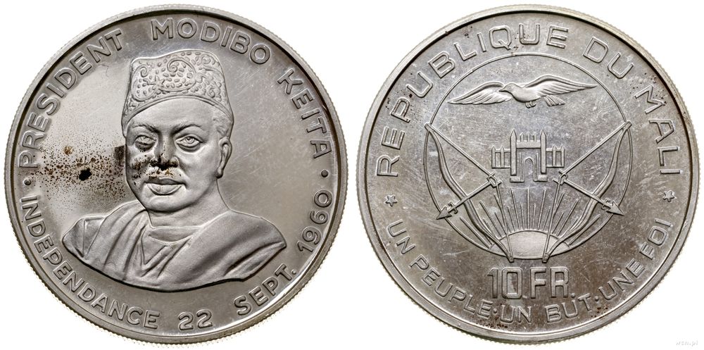 Mali, 10 franków, 1960