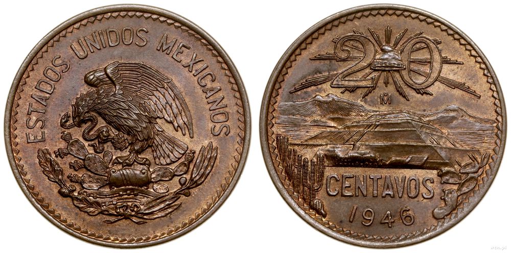 Meksyk, 20 centavo, 1946