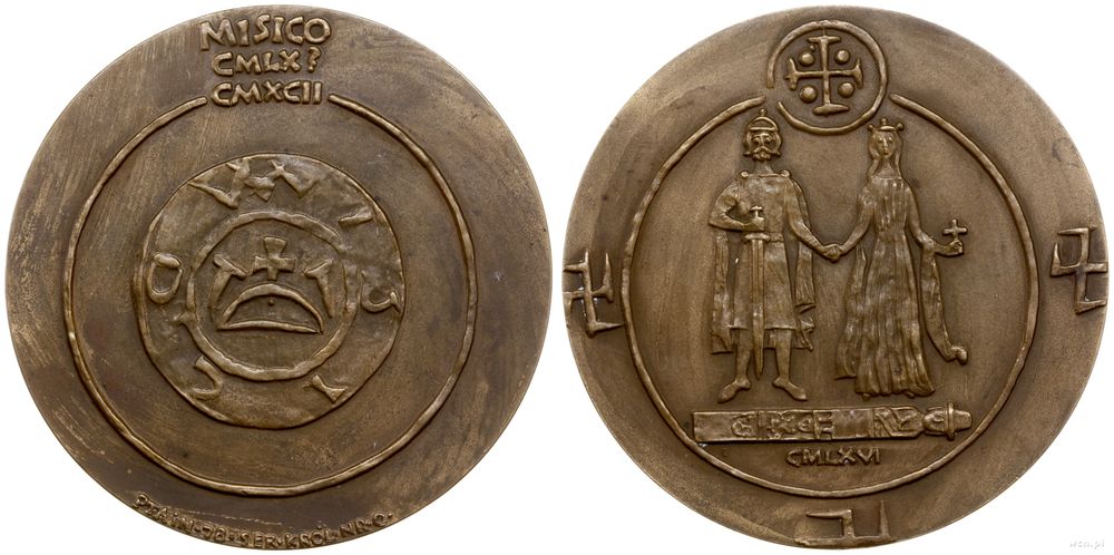 Polska, medal z serii królewskiej PTAiN - Mieszko I, 1978