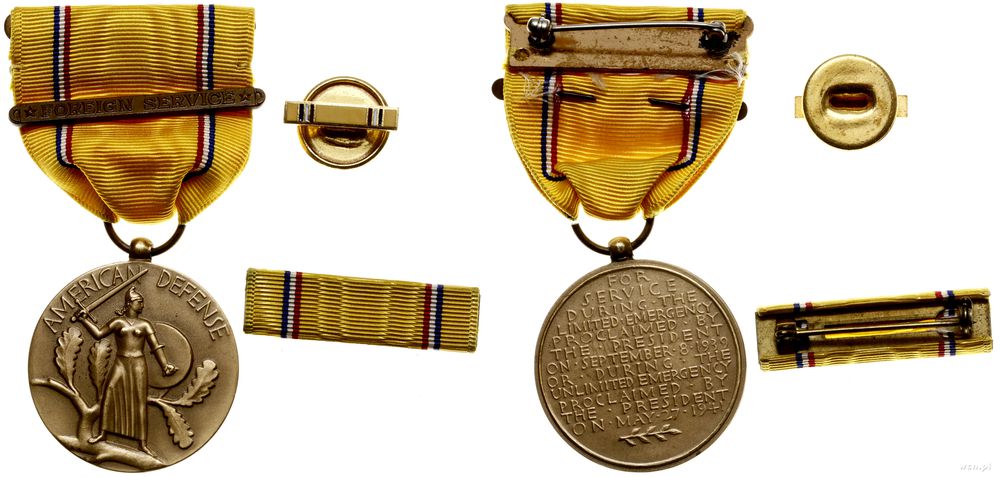 Stany Zjednoczone Ameryki (USA), American Defense Service Medal, 1939-1946