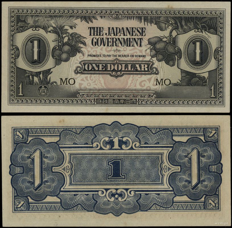 Malezja, 1 dolar, 1942–1944