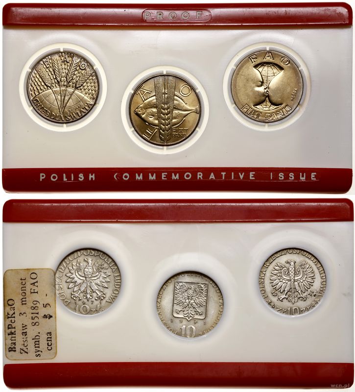 Polska, zestaw 3 x 10 złotych, 1971