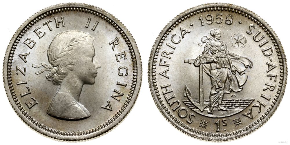 Republika Południowej Afryki, 1 szyling, 1958
