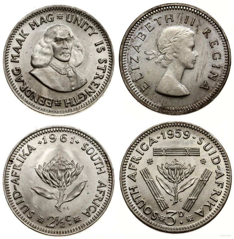 Republika Południowej Afryki, lot 2 monet