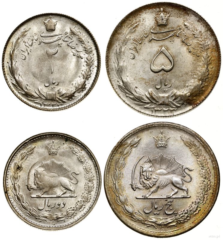 Persja (Iran), lot 2 monet, 1944