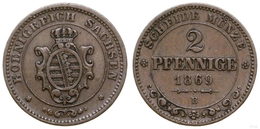 Niemcy, 2 fenigi, 1869 B