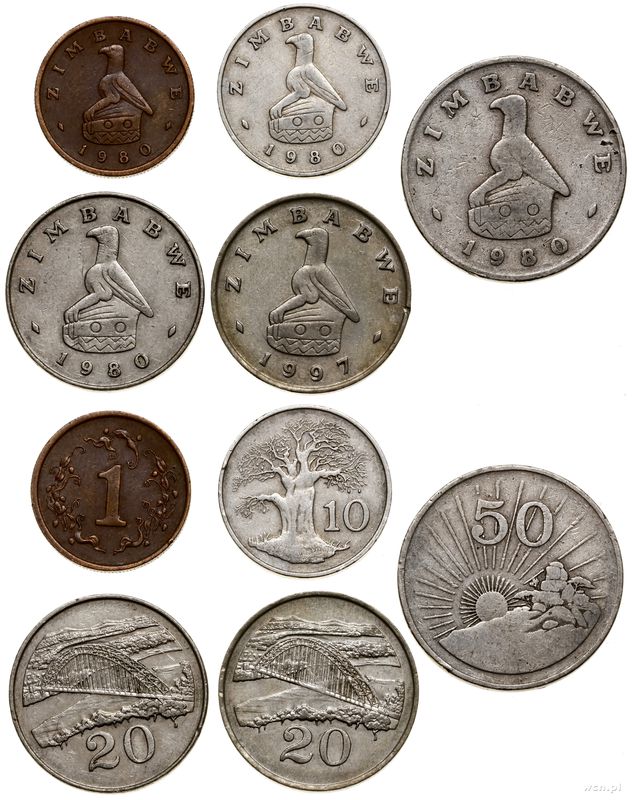 Zimbabwe, lot 5 monet