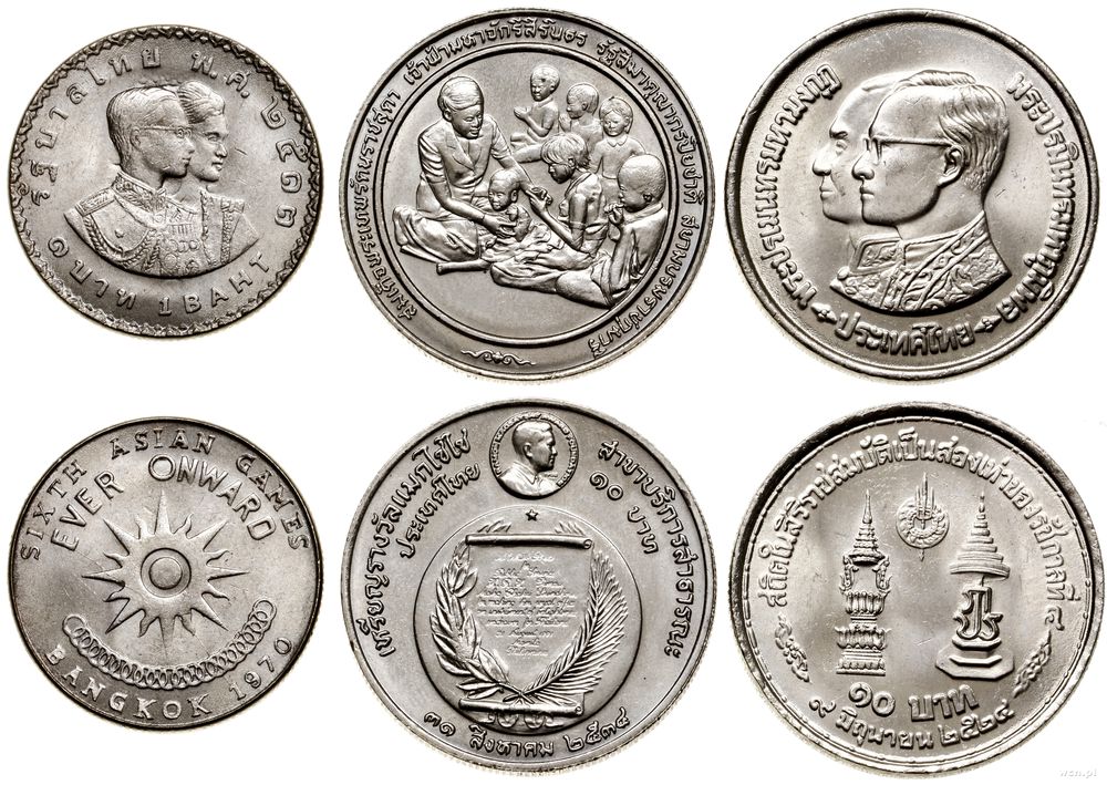 Tajlandia, lot 3 monet