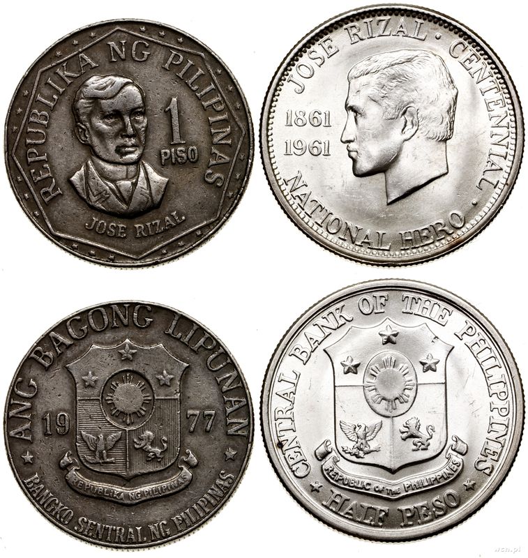 Filipiny, 1/2 peso, 1961