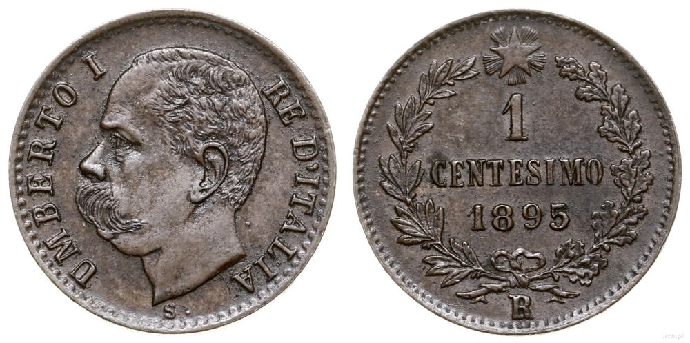 Włochy, 1 centesimo (centym), 1895 R