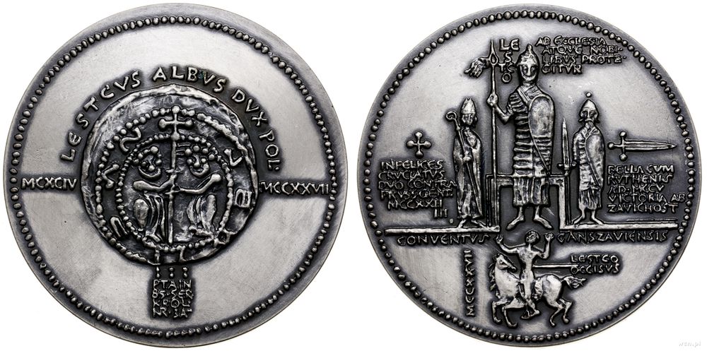 Polska, medal z serii królewskiej PTAiN – Leszek Biały, 1985