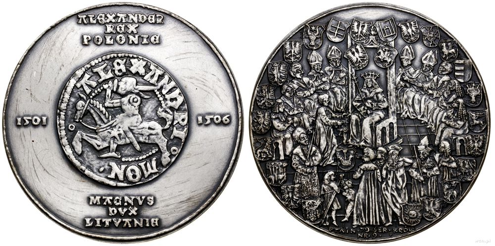 Polska, medal z serii królewskiej PTAiN – Aleksander Jagiellończyk, 1979