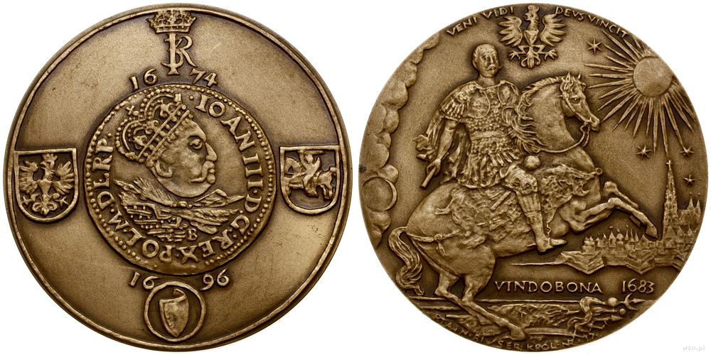 Polska, medal z serii królewskiej PTAiN – Jan III Sobieski, 1981