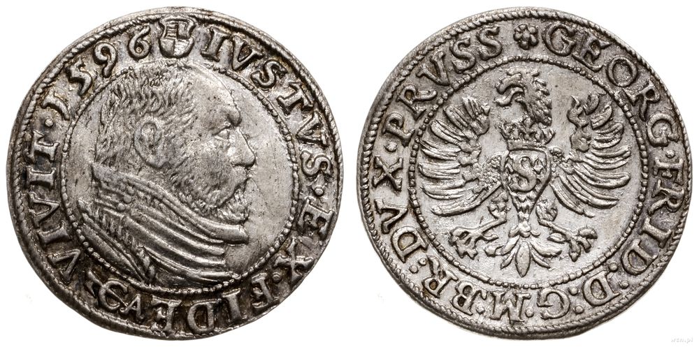 Prusy Książęce (1525–1657), grosz, 1596