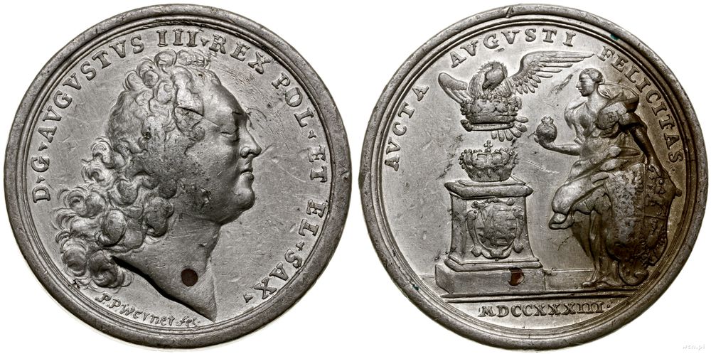 Polska, medal elekcyjny (późniejsze bicie ?), 1733