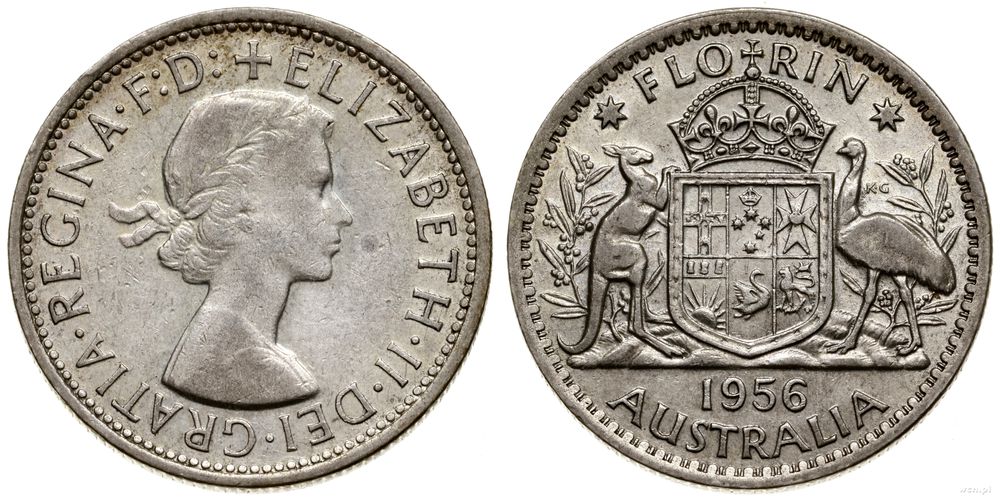 Australia, 2 szylingi (floren), 1956