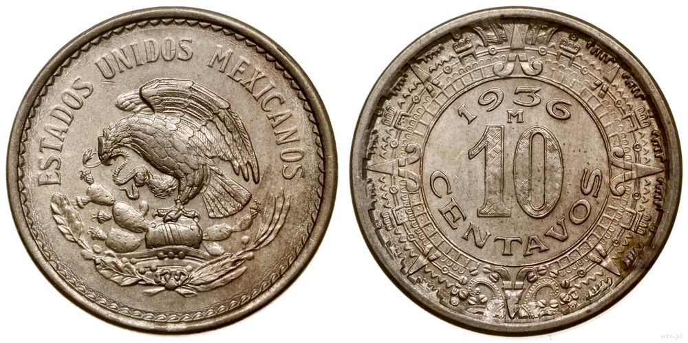 Meksyk, 10 centavos, 1936