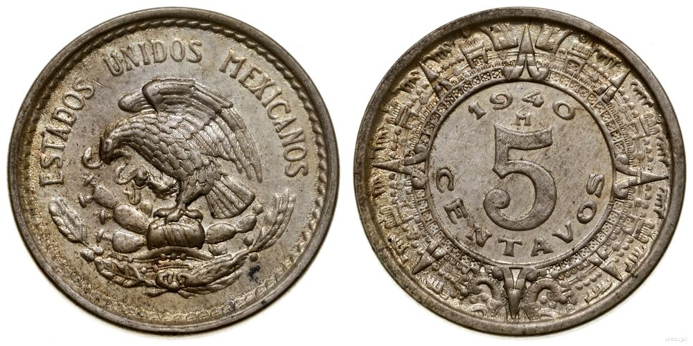 Meksyk, 5 centavos, 1940