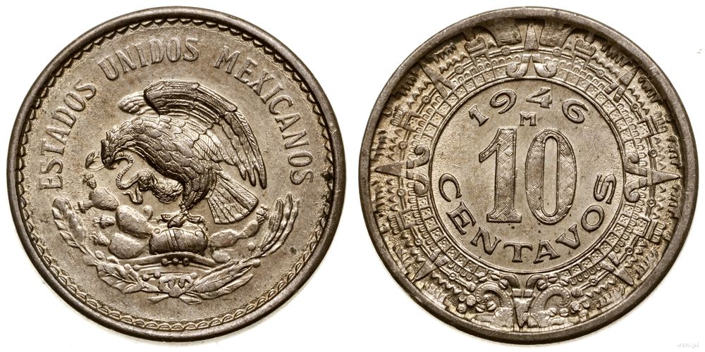 Meksyk, 10 centavos, 1946