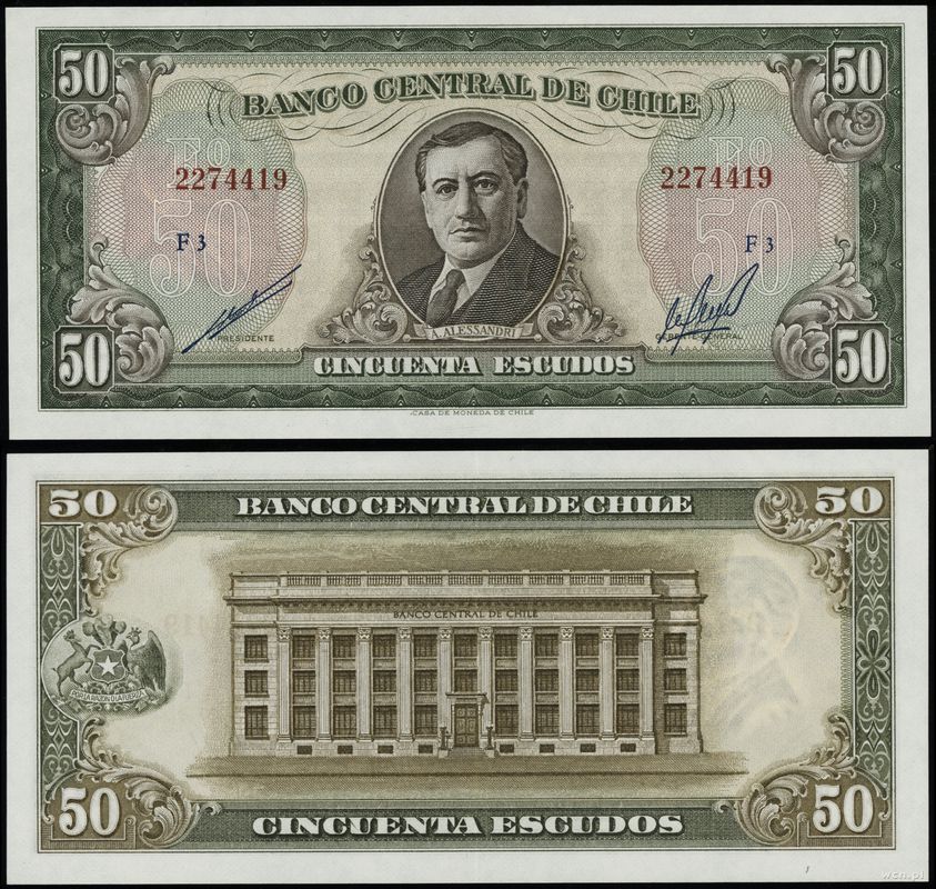 Chile, 50 escudos, 1962–1975