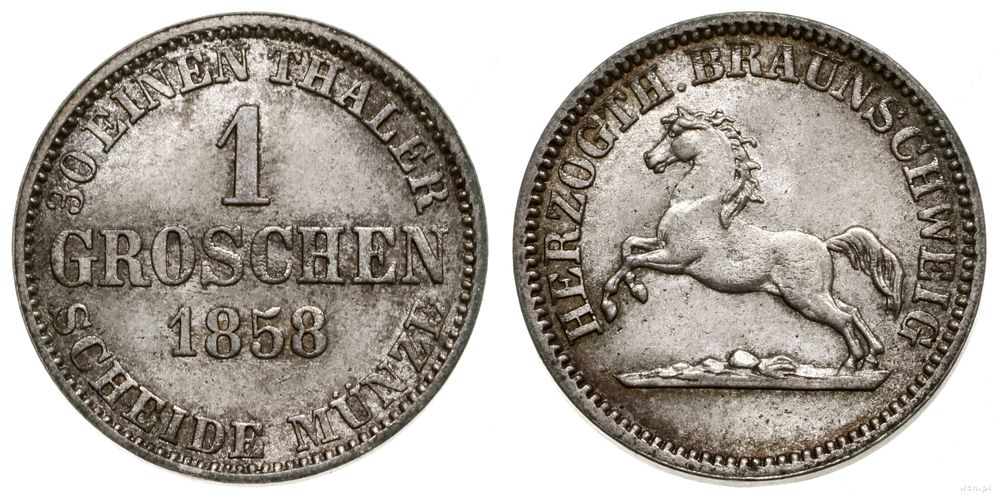 Niemcy, grosz, 1858
